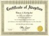 fake adoption certificate, fake adoption record