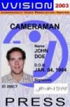 camera man id, press id, undercover id, novelty id freelance reportedr id, new identity