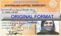 AUSTRALIAN CAPITAL Fake Proof Of Age Card