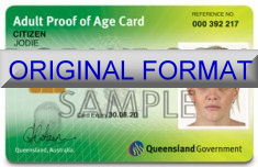 Queensland Proof Of Age Card Fake ID