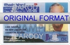 Rhode Island Fake ID Template Large