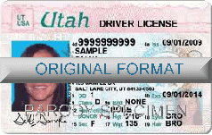 Utah Fake ID Template Large