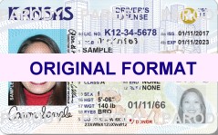 kansas fake id scannable with holograms id card