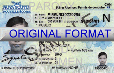Nova Scotia Driver License in original format novelty design card software identity new product souvenir new identity custom templates
