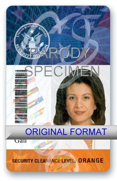 SECURITY CLEARANCE DRIVER LICENSE ORIGINAL FORMAT, DESIGN SPECIFICATIONS, NOVELTY SECURITY CARD PROFILES, IDENTITY, NEW SOFTWARE ID SOFTWARE