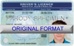SOUTH AUSTRALIA DRIVER LICENSE ORIGINAL FORMAT, DESIGN SPECIFICATIONS, NOVELTY SECURITY CARD PROFILES, IDENTITY, NEW SOFTWARE ID SOFTWARE
