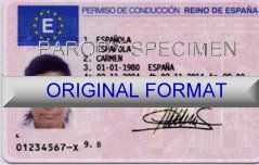 ESPANA DRIVER LICENSE ORIGINAL FORMAT, DESIGN SPECIFICATIONS, NOVELTY SECURITY CARD PROFILES, IDENTITY, NEW SOFTWARE ID SOFTWARE