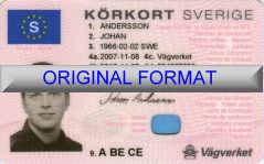 SVERIGE DRIVER LICENSE ORIGINAL FORMAT, DESIGN SPECIFICATIONS, NOVELTY SECURITY CARD PROFILES, IDENTITY, NEW SOFTWARE ID SOFTWARE
