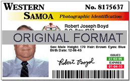 novelty id, novelty id card, driver license novelty WESTERN SAMOA card, new identity software design custom